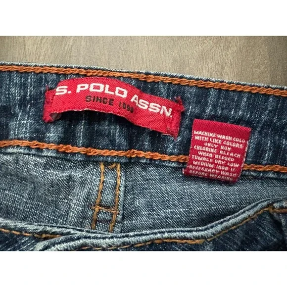 US Polo Assn. Womens Blue Low Rise Bootcut Low West Denim Jeans Size 5/6 - Picture 9 of 14